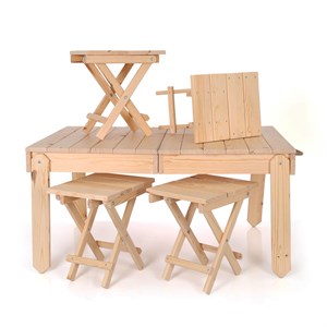 Katlanabilir Piknik Masa 4 Sandalyeli - Kamp Masası + Kamp Sandalyesi